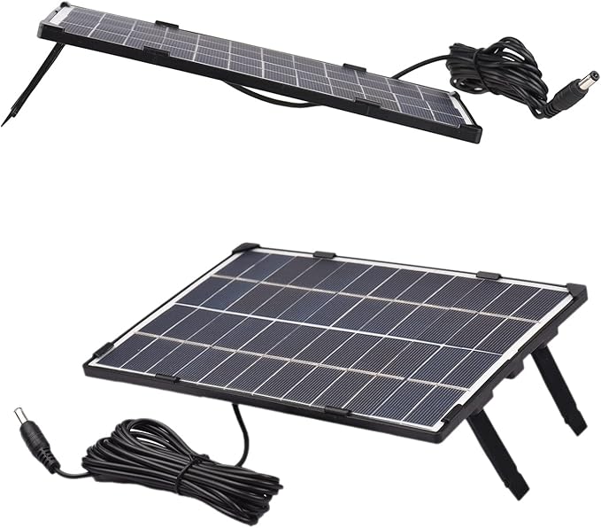 Andoer 6W 12V Solar Panel for Outdoor Security Camera Solar Cell with 10ft DC Output DIY Waterproof Solar Panel for Street Light Garden Lamp Home Fan Pump