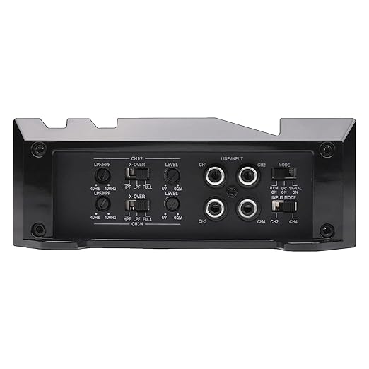 MB Quart Formula 400 Watt 1 Ohm Stable 4 Channel Full Range Class Q1 Car Audio Mobile Amplifier with Bass Remote, FA2-400.4, Black