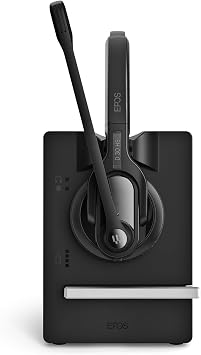 EPOS Impact D 30 Phone - Wireless DECT Dual Ear Headset for Connection to a Desk Phone, Black