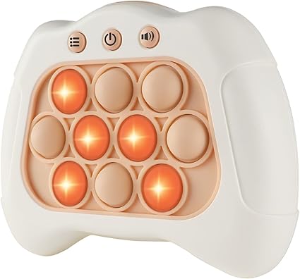 Intoypad Handheld Speed Push Pop Game Fun Sensory Fidget Toy for Kids White