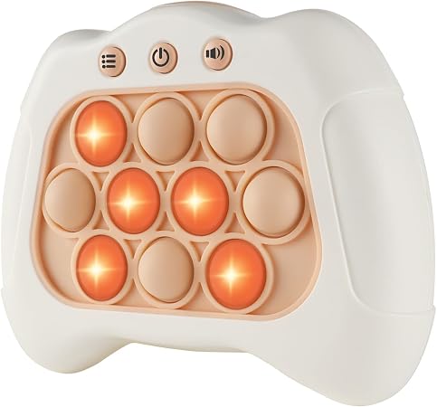 Intoypad Handheld Speed Push Pop Game Fun Sensory Fidget Toy for Kids White