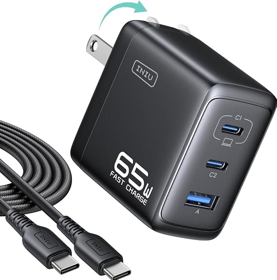 INIU Laptop Charger, 65W Type C Charger Fast Charging Block for MacBook - Image 7