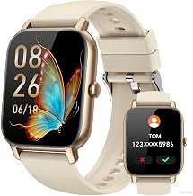 Smart Watches for Men Women, Fitness Tracker with Activity Counter/Sleep Monitor, IP68 Waterproof Smart Watch for Android iPhone iOS Compatible (Champagne Gold, 1.83) - Image 1