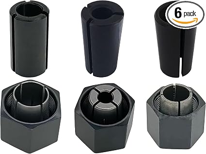 1/2" 1/4" 12mm Router Collet Nut Set For Dewalt 1617 dw618 router part
