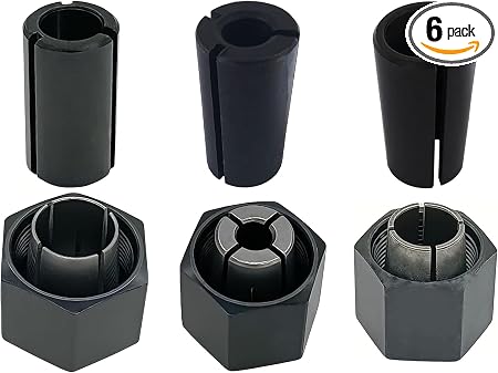 1/2" 1/4" 12mm Router Collet Nut Set For Dewalt 1617 dw618 router part