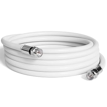 THE CIMPLE CO - RG6 Coaxial Cable 50 FT - RG6 Coax Cable for TVs, Antennas, Internet, CATV, Audio/Video - Dual Shielded Indoor/Outdoor Coax Wire 50 Feet (15 Meters), White