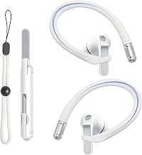 Ear Hooks for Galaxy Buds 4 Pro/Buds 4 with Lanyard, White - Image 1