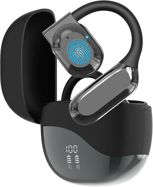 AI Translator Earbuds with Real-Time Translation, 180 Languages Two-Way Instant Translator Earbuds, Bluetooth Noise Cancelling Headphones with 90H Battery for Travel, Business, iOS & Android Black