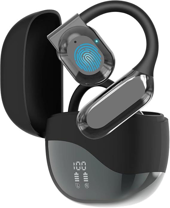 AI Translator Earbuds with Real-Time Translation, 180 Languages Two-Way Instant Translator Earbuds, Bluetooth Noise Cancelling Headphones with 90H Battery for Travel, Business, iOS & Android Black