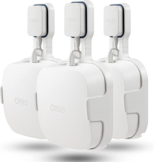 Wall Mount Holder for Eero Pro 6E Home WiFi System, Eero Pro 6E Wall Mounting Bracket, Plastic, Stability, Protective Holder for Wi-Fi 6 Systems (White, 3 Pieces)