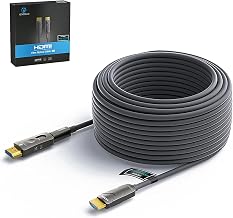 Fiber Optic HDMI Cable - 50ft, 4K@60Hz, HDMI to HDMI & Micro HDMI, HDR10, ARC, 3D, Slim for Laptop, Camera, PS4, Projector, TV - Image 1