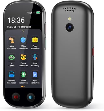 Language Translator Device No WiFi Needed, AI Translator with ChatGPT, Two Way Real Time Voice Translator Device with 150+ Languages, Recording/Offline/Photo Translation for Travel Business Learning