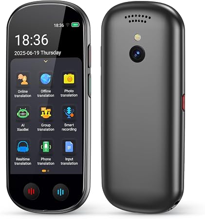 Language Translator Device No WiFi Needed, AI Translator with ChatGPT, Two Way Real Time Voice Translator Device with 150+ Languages, Recording/Offline/Photo Translation for Travel Business Learning