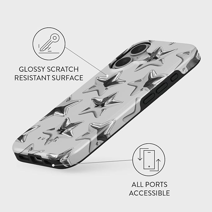 BURGA Phone Case for iPhone 16 - Cute, Trendy, Aesthetic, Pattern Phone Cover, Hard Shell Protection - fits Apple iPhone 16 Case for Women and Men