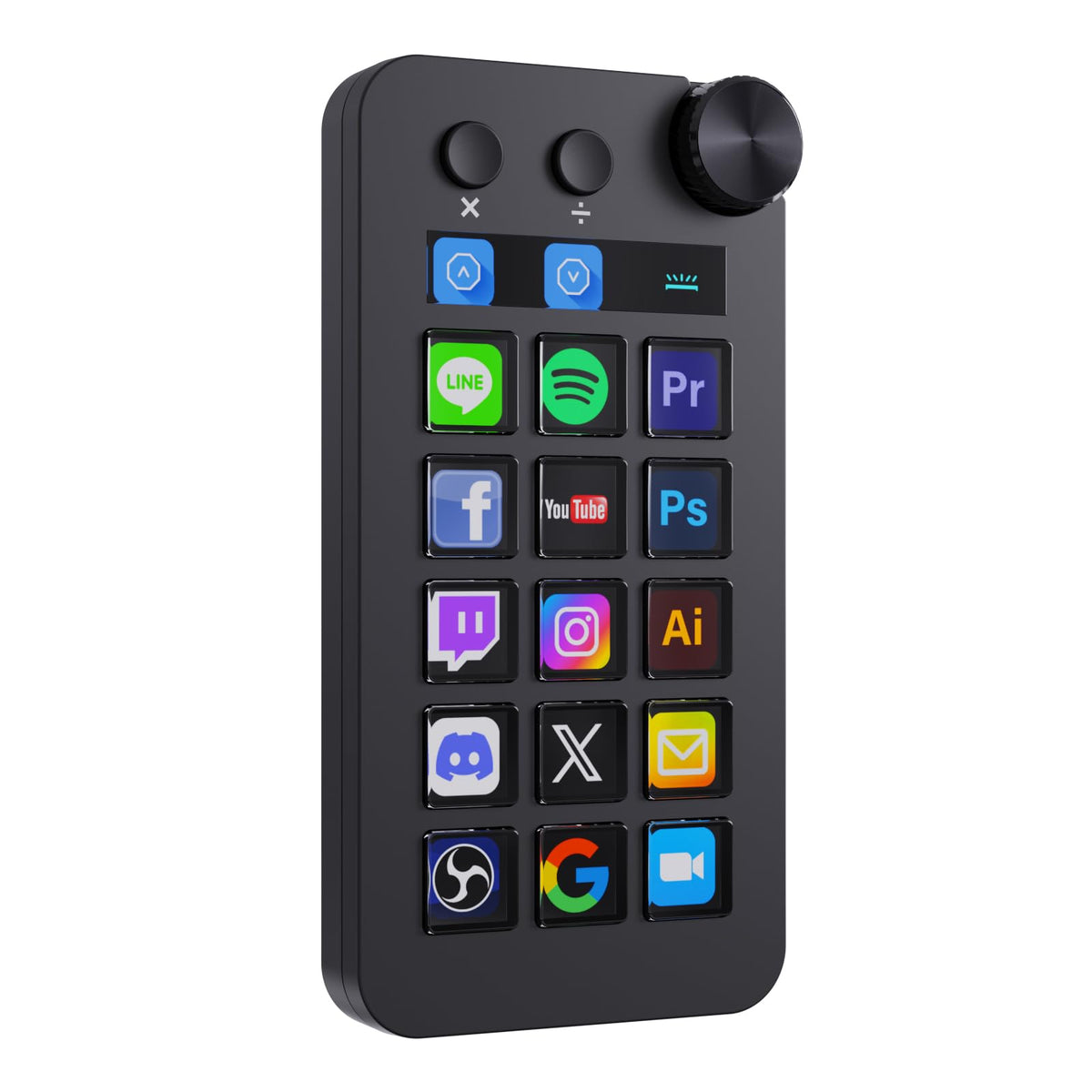 TreasLin VSDinside Stream Controller Deck with 18 Customizable Macro Keys to Trigger Actions in OBS Twitch YouTube for Content Creators Stream Dock Compatible with PC & Mac N1 Black Macro Keypad