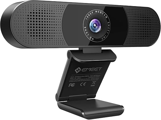 EMEET C980 PRO 3-in-1 1080P Webcam with Microphone and Speaker, 60°-98° FOV