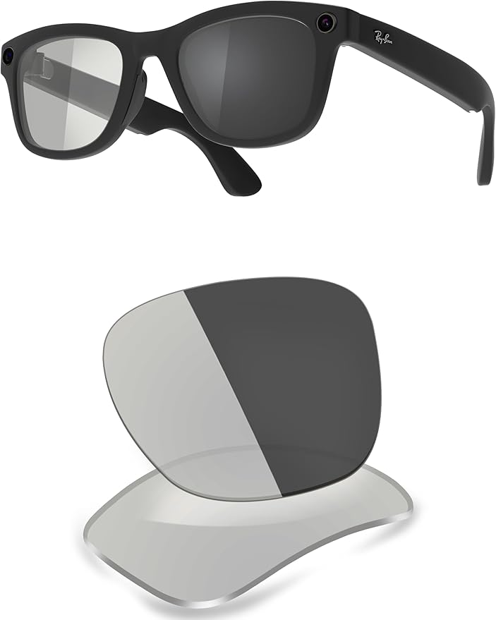 ThunderClap POLARIZED Replacement Lenses Compatible with Ray-Ban Meta Wayfarer RW4006 50mm | RW4008 53mm Smart Glasses