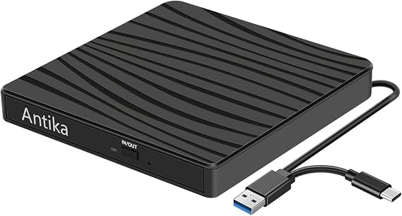 Antika CD DVD Drive for Laptop Type-C USB 3.0 CD Player DVD CD Burner Reader Writer Duplicator +/-RW ROM for Laptop Desktop Compatible with MacBook Apple OS /Win11/ 10/7/8.1/XP - Image 7