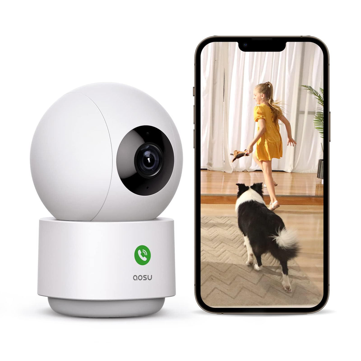 aosu 2K Indoor Camera,Baby Monitor for Home Security | Home Security C - Image 1