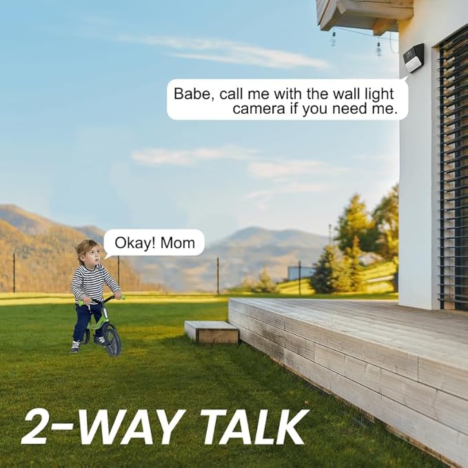 Cinnado Outdoor Camera Wireless-2.4G 2K Solar Wall Light Cameras for Home Security with AI Motion Detection, Waterproof,Motion Activated Light, Siren Cloud/SD Storage, Compatible with Alexa,S2