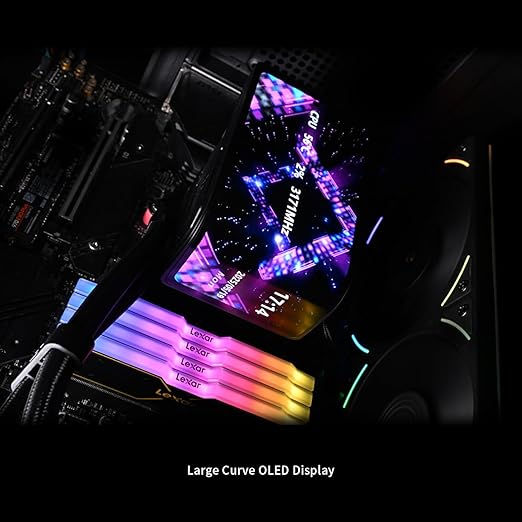 Thermalright Wonder Vision 360 UB ARGB Black CPU AIO Cooler,360mm Radiator, 2K 60HZ Curved Screen with 2400x1080 Resolution,for AM4/AM5,Intel LGA1851/1700,6.67in 3D Screen High Performance Pump