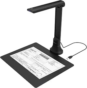 VIISAN DB8401 16MP Document Camera for Schools & Offices – Certified Windows/macOS Compatible, Portable USB Scanner with OCR, TTS & Barcode Recognition, Foldable Arm for Space-Saving Design