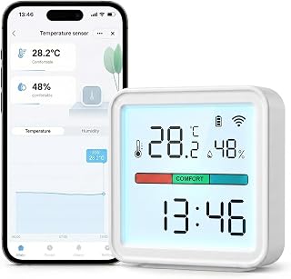 eMylo WiFi Thermometer Hygrometer Digital with App Alerts Data Export - Image 1