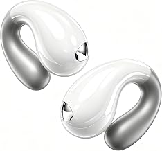 Ultra Open-Ear Earbuds – Comfort Bluetooth 6.1 Clip On Earbuds Over Ear Bone Conduction Earbuds with Secure Fit & AI-Powered Clear Calls,Open Ear Headphones for Work,Commute,Workout Running, Sports