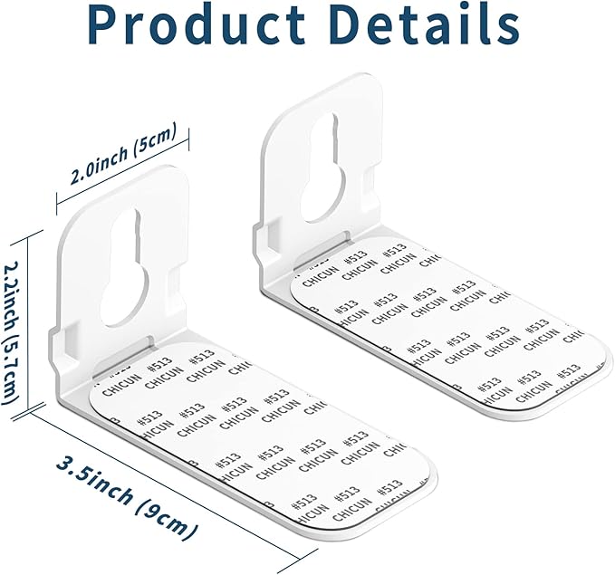 notiela Universal Soundbar Mount Wall Mount Shelf for Samsung, Onn, Sony, JBL, Vizio, Nakamichi, LG, Roku and Most of Sound Bars Mount Mounting Bracket Under TV, White