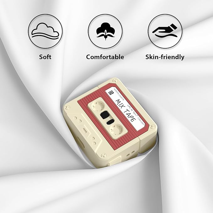 AirPods Pro 2 Case Cover, KOREDA Funny Cassette Tape Design Case for Airpods Pro 2nd Generation/1st Generation (2023/2022/2019), Cute Cartoon Fashion Silicone Protective Case for Women Men