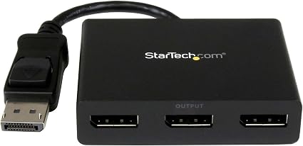 StarTech.com 3-Port DisplayPort 1.2 Splitter, DisplayPort to 3x DP Multi-Monitor Adapter, Dual 4K 30Hz and 1080p 60Hz Computer MST Hub, Windows Only (MSTDP123DP)