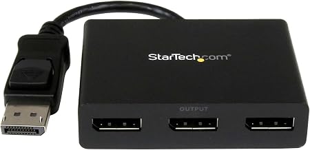StarTech.com 3-Port DisplayPort 1.2 Splitter, DisplayPort to 3x DP Multi-Monitor Adapter, Dual 4K 30Hz and 1080p 60Hz Computer MST Hub, Windows Only (MSTDP123DP) - Image 1