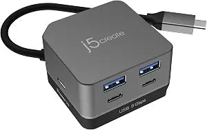 j5create USB-C Hub 4K@144Hz HDMI with 100W Fast Charge and Flexible Ports