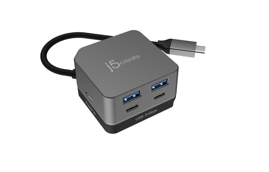 j5create USB-C Hub 4K@144Hz HDMI with 100W Fast Charge and Flexible Ports