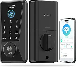 DESLOC WiFi Fingerprint Smart Keypad Door Lock D110 Plus with App Control