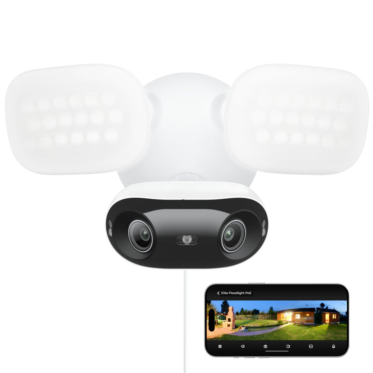 REOLINK PoE Security Camera Elite Pro Floodlight PoE, 16MP Dual Lens, 180°