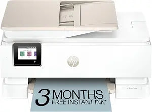 HP Envy Photo 7975 Wireless Color Inkjet Photo Printer, Print, scan, Copy, Easy Setup, Mobile Printing, Best-for-Home, 3 Month Instant Ink Trial Included, AI-Enabled (B63K3A)