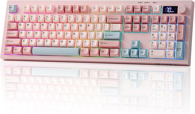 EPOMAKER Aula S102 PRO Membrane Gaming Keyboard w/TFT Screen & Volume Knob