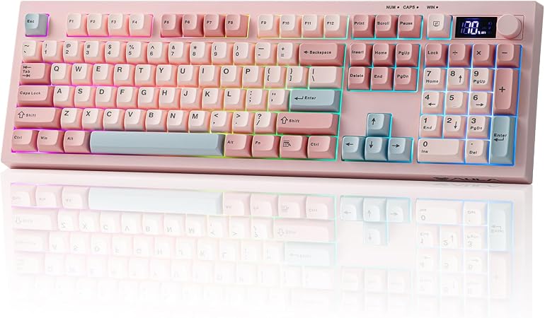 EPOMAKER Aula S102 PRO Membrane Gaming Keyboard w/TFT Screen & Volume Knob