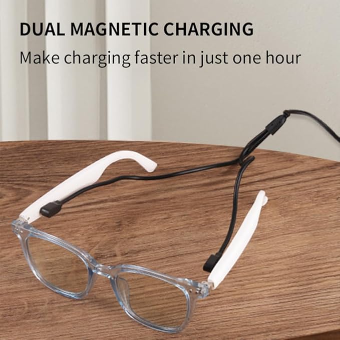 Smart Glasses Bluetooth Audio Sunglasses for Men Women with Dual Stereo Speakers, Open Ear Music &HD Calling, Touch &Voice Assistant, UV Protection—Transparent