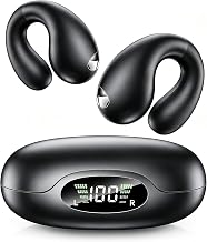 Upgraded Ultra Open Ear Earbuds - Lightweight Comfort Clip-On Wireless Bone Conduction Earbuds, Secure Fit & AI-Powered Clear Calls Bluetooth Open Ear Headphones for Work,Commute,Workout, Black - Image 1