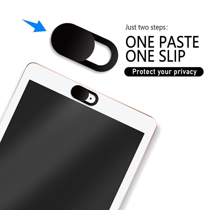 Webcam Cover Slide [8 Packs], 0.023-inch Ultra-Thin Plastic Webcam case, Suitable for MacBook Pro, iMac, Laptop, PC, iPad Pro, iPhone.