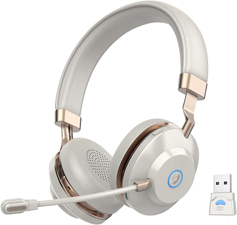 Wireless Headset with Mic for Work, ENC Noise Cancelling Bluetooth Headset