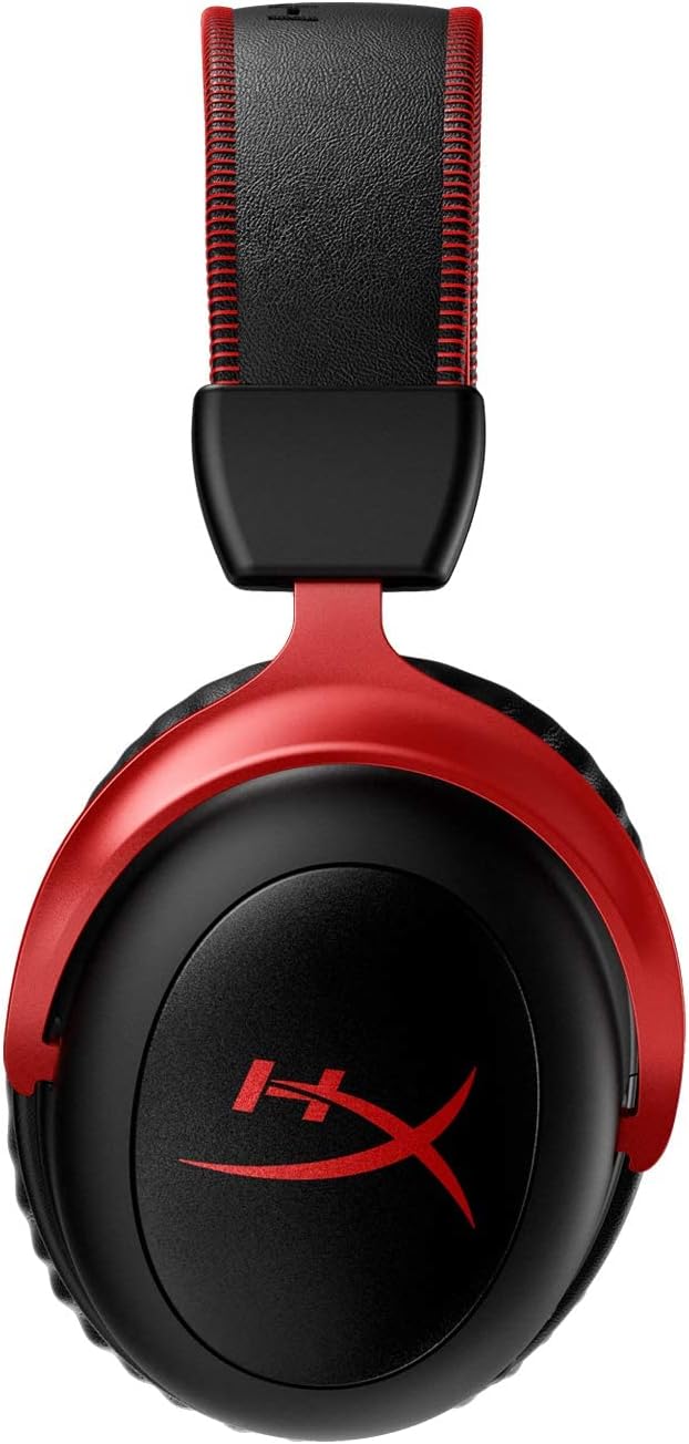 HyperX Cloud II Wireless - Gaming Headset for PC, PS5, PS4, Long Lasting Battery Up to 30 Hours, DTS Headphone:X Spatial Audio, Memory Foam, Detachable Noise Cancelling Microphone with Mic Monitoring