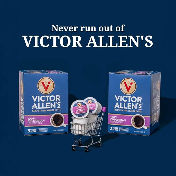 Victor Allen's Coffee 100% Colombian, Medium Roast, 80 Count, Single Serve Coffee Pods for Keurig K-Cup Brewers
