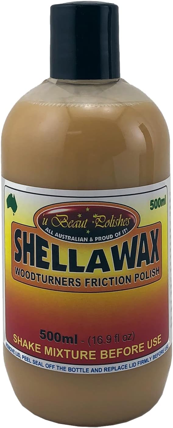 U-Beaut Polishes PKSWAXL2 Shellawax Liquid Friction Polish Woodturner's Finish (500 ml (16.9 fl oz))