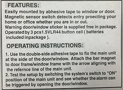 Wireless Entry Home Door Window Burglar Alarm-Safety Security Alarm System Magnetic Sensor (Pack of 5) 1