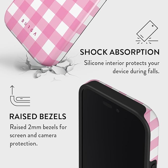 BURGA Phone Case for iPhone 16 - Cute, Trendy, Aesthetic, Pattern Phone Cover, Hard Shell Protection - fits Apple iPhone 16 Case for Women and Men