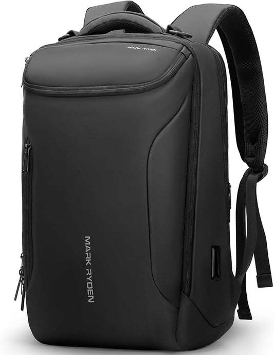MARK RYDEN Business Backpack for Men, Waterproof High Tech Backpack with Sport Car Shape Design and USB Charging Port, Travel Laptop Backpack Fits 17.3 Inch Notebook