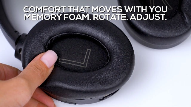 Active Noise Cancelling Headphones, Bluetooth Over Ear, Hi-Fi Stereo,100H Playback Time, High-Resolution Audio, Water Resistant, Deep Bass, Memory Foam Ear Cups, Home, Office, Studio,Travel, Work, Gym